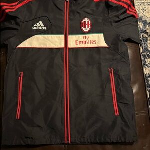 Adidas Black and Red AC Milan Jacket